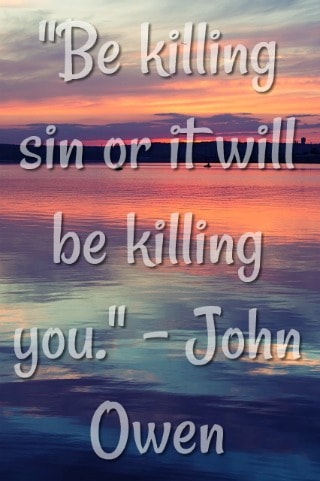 Be killing sin or it will be killing you