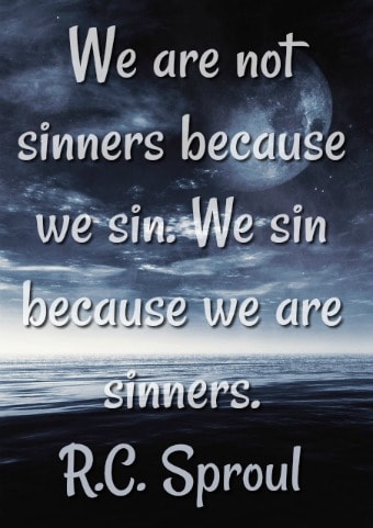 We are not sinners because we sin. 