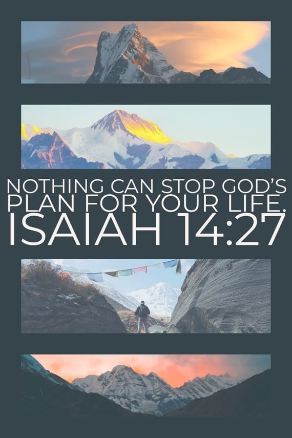 "Nothing can stop God's plan in your life." ISAIAH 14:27